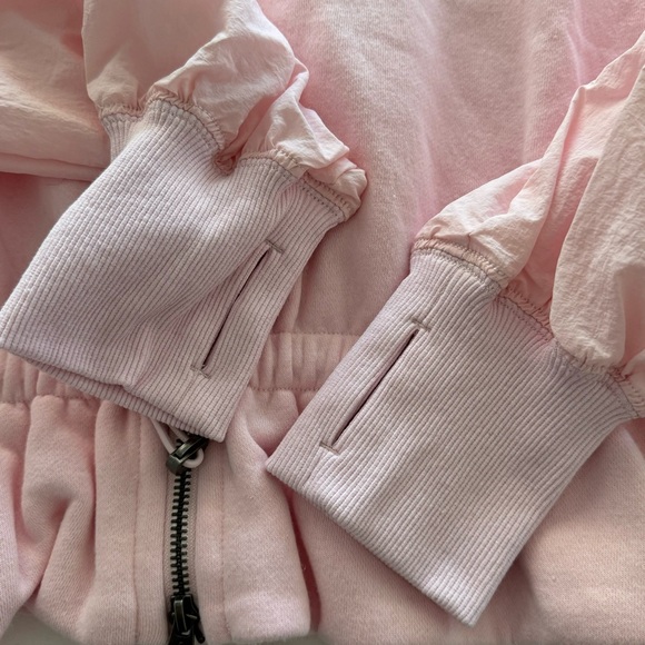 Free People Movement Full Zip Cropped Jacket size small pink - Picture 6 of 7